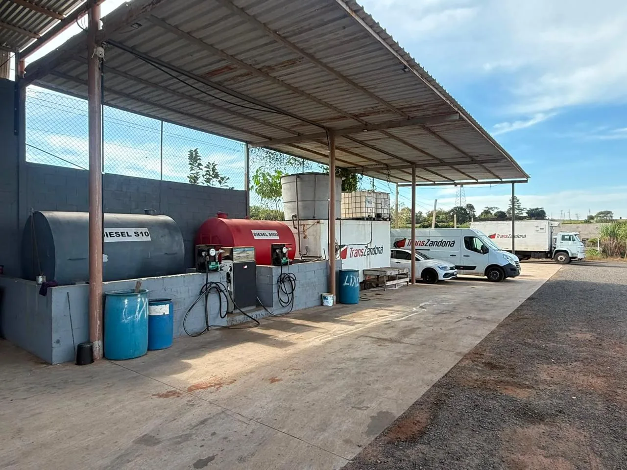 Área de abastecimento Diesel S10 e S500 - TransZandoná